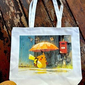 Pokémon custom tote bag, zipper canvas material NEW!